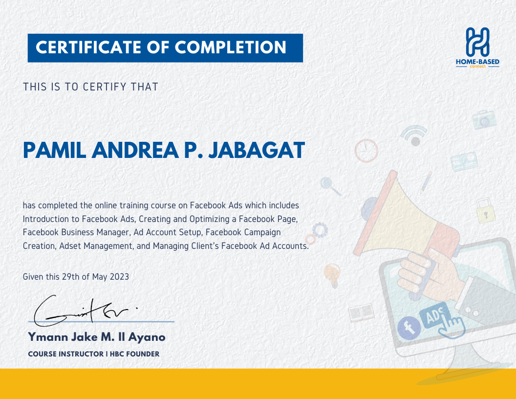 FB Ads Certificate