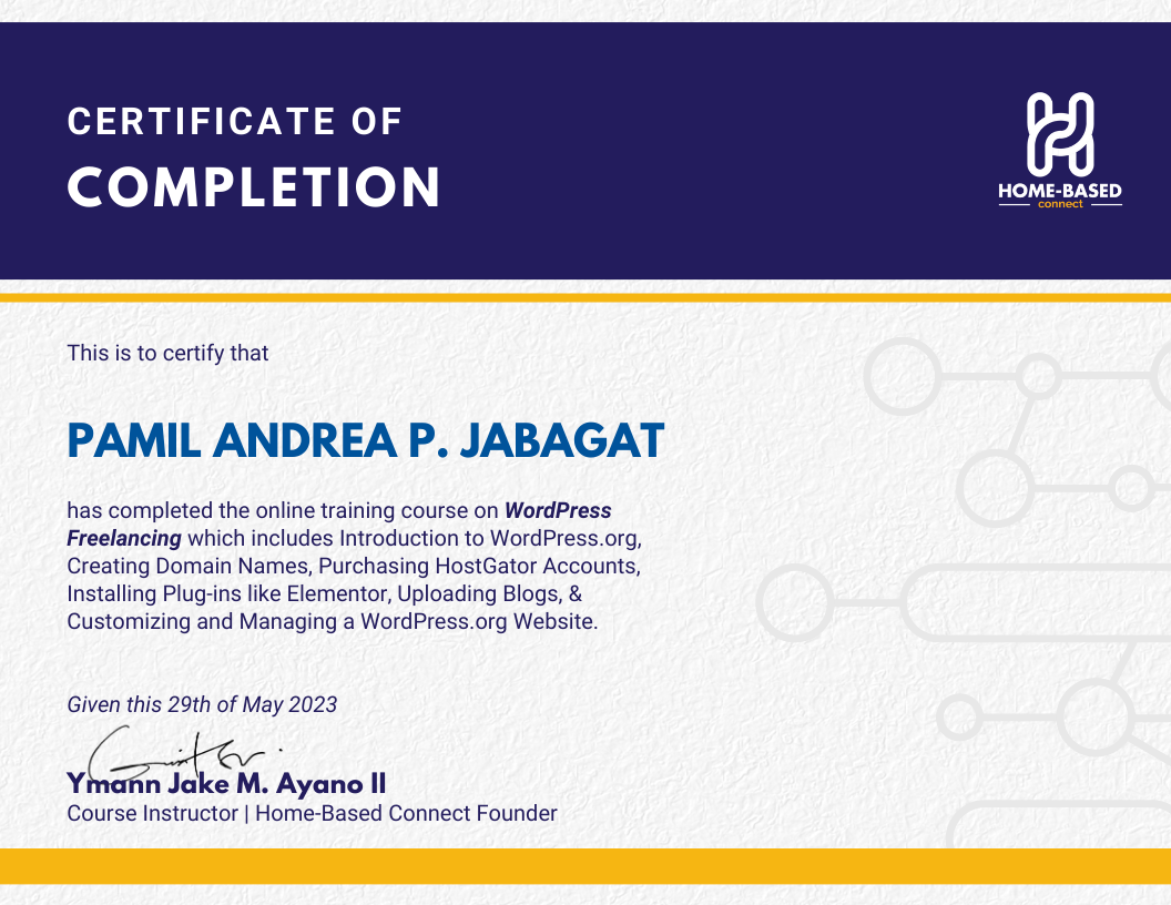 WordPress Certificate