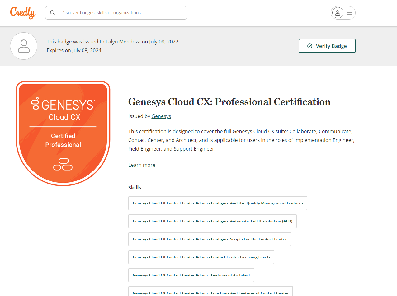 Genesys Cloud CX: Professional Certification