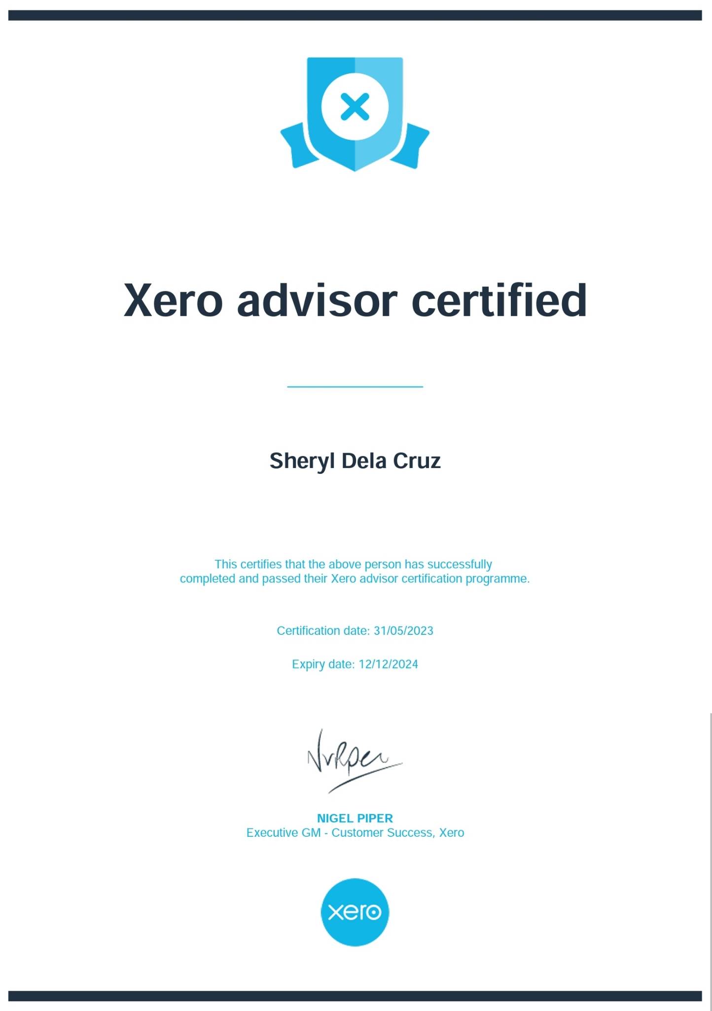 Xero Advisor Certified