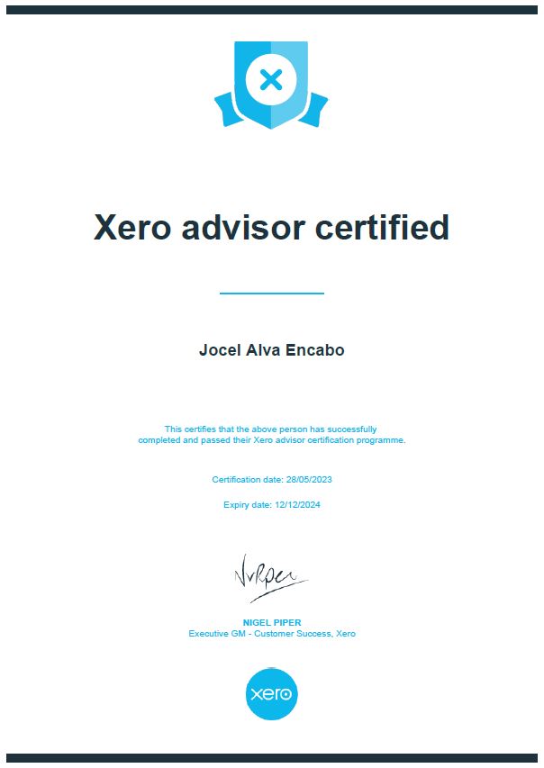 Xero Advisor Certified