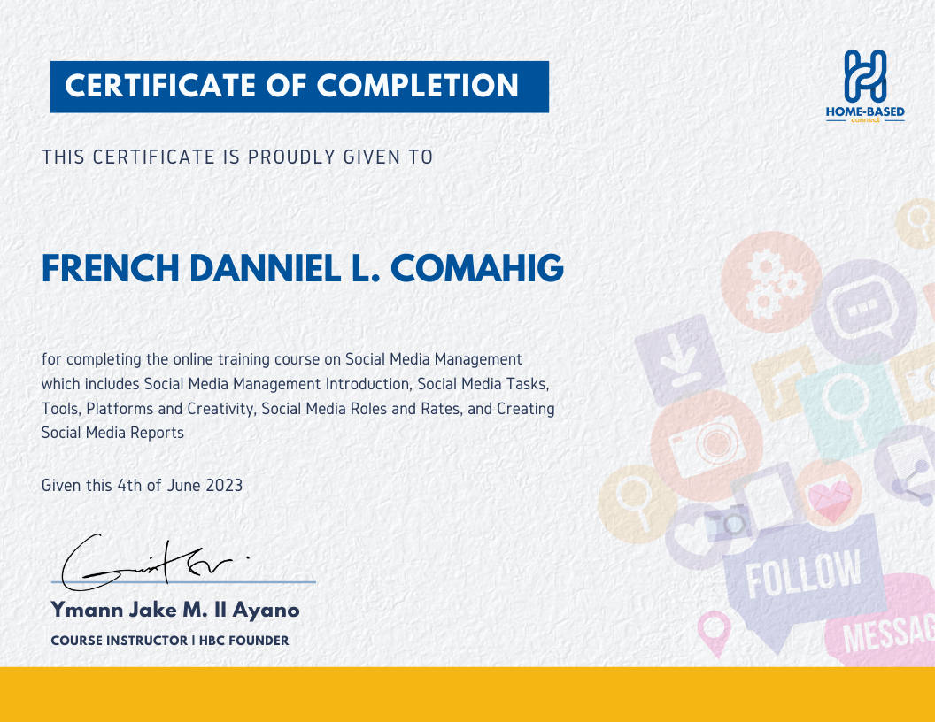 Social Media Management Certificate