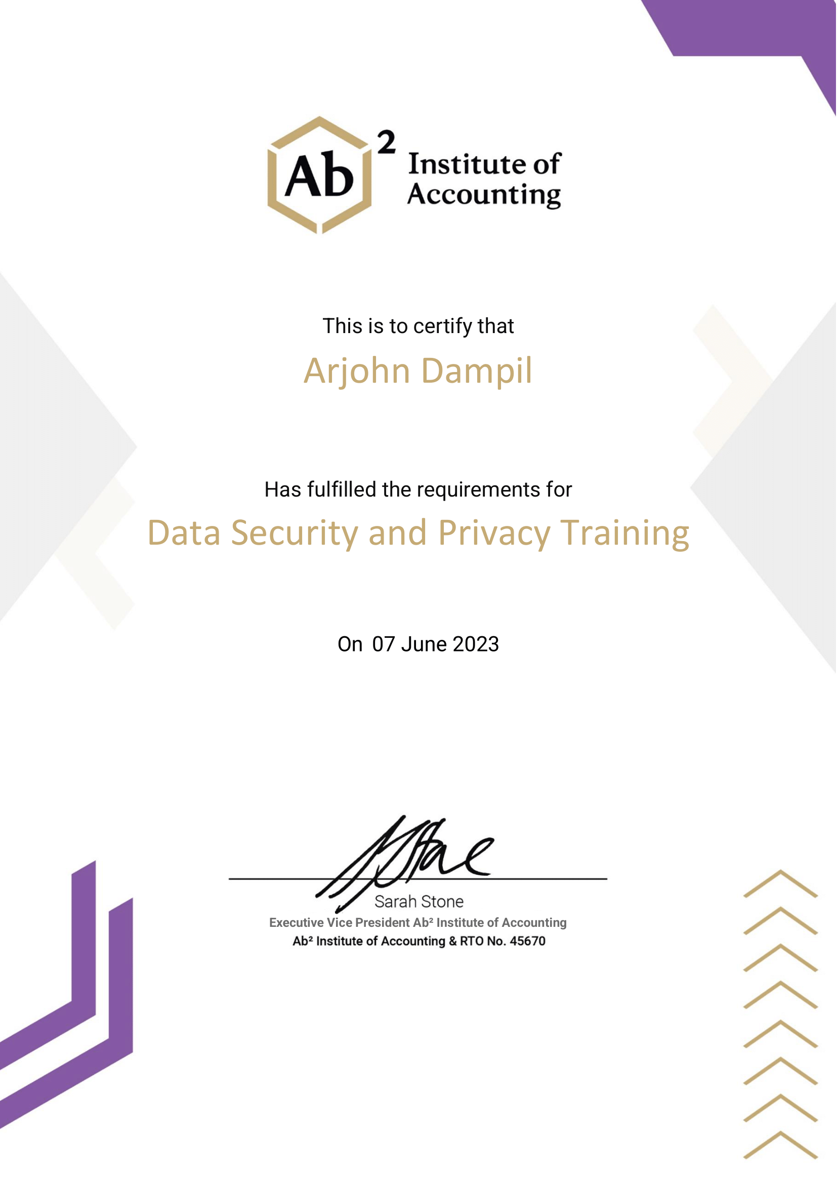 Data Security and  Privacy Training