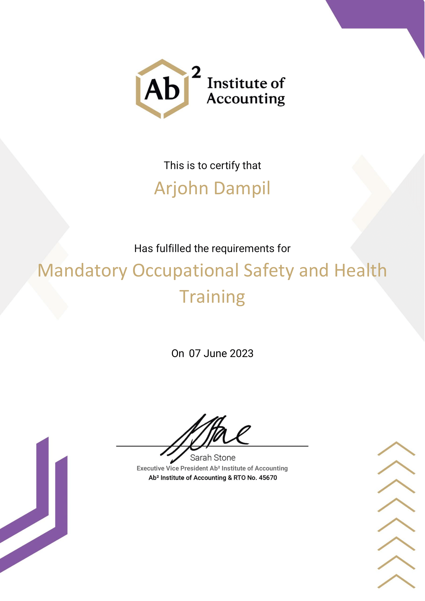 Mandatory Occupational Safety and Health Training