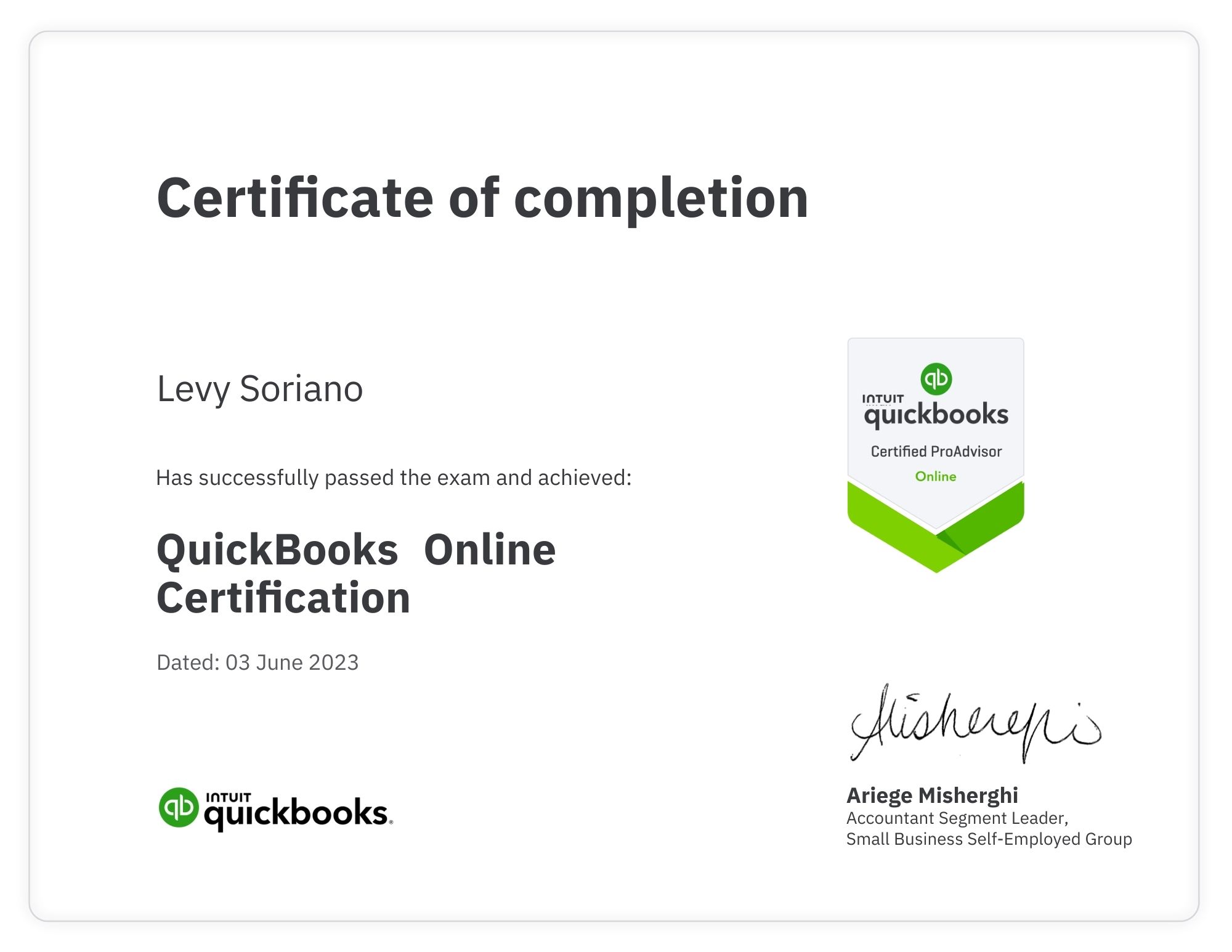 QuickBooks Online Certification