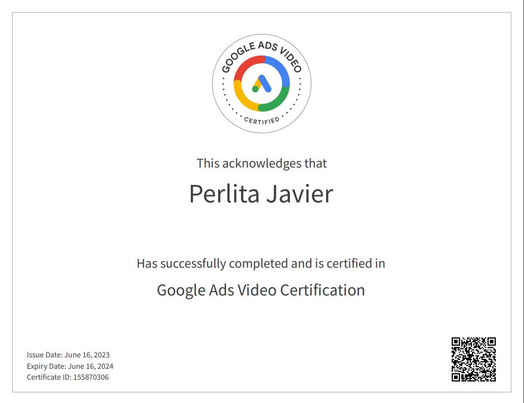 Google Ads Video Certification