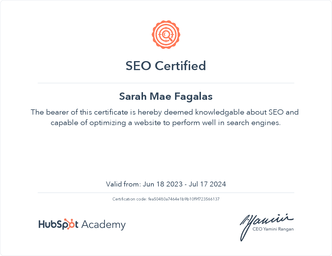 SEO Certified