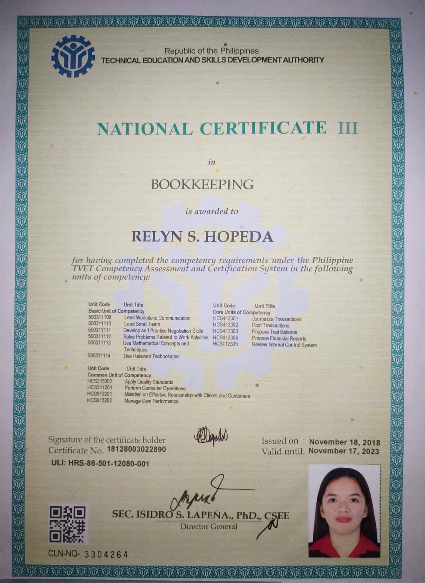 National Certificate III- Bookkeeping