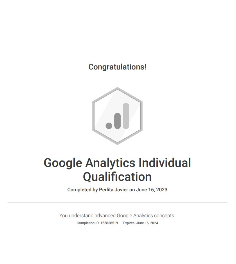 Google Analytics Individual