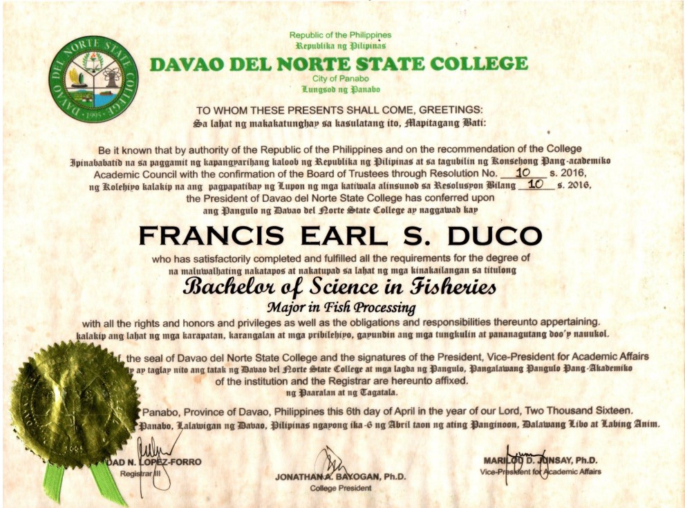 COLLEGE DIPLOMA