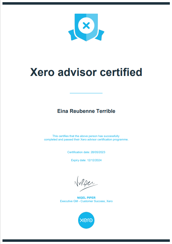 Certified Xero Advisor