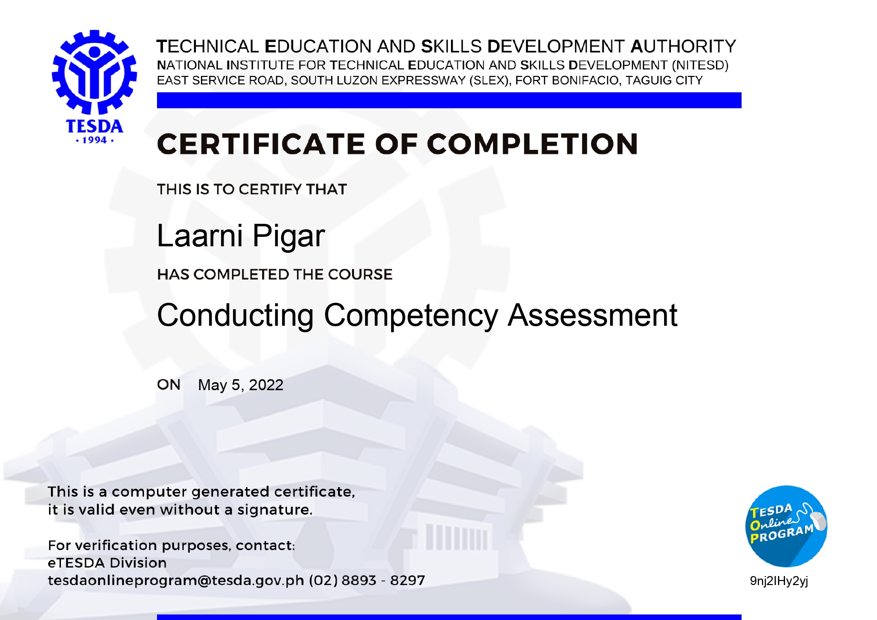 Competency Assessment