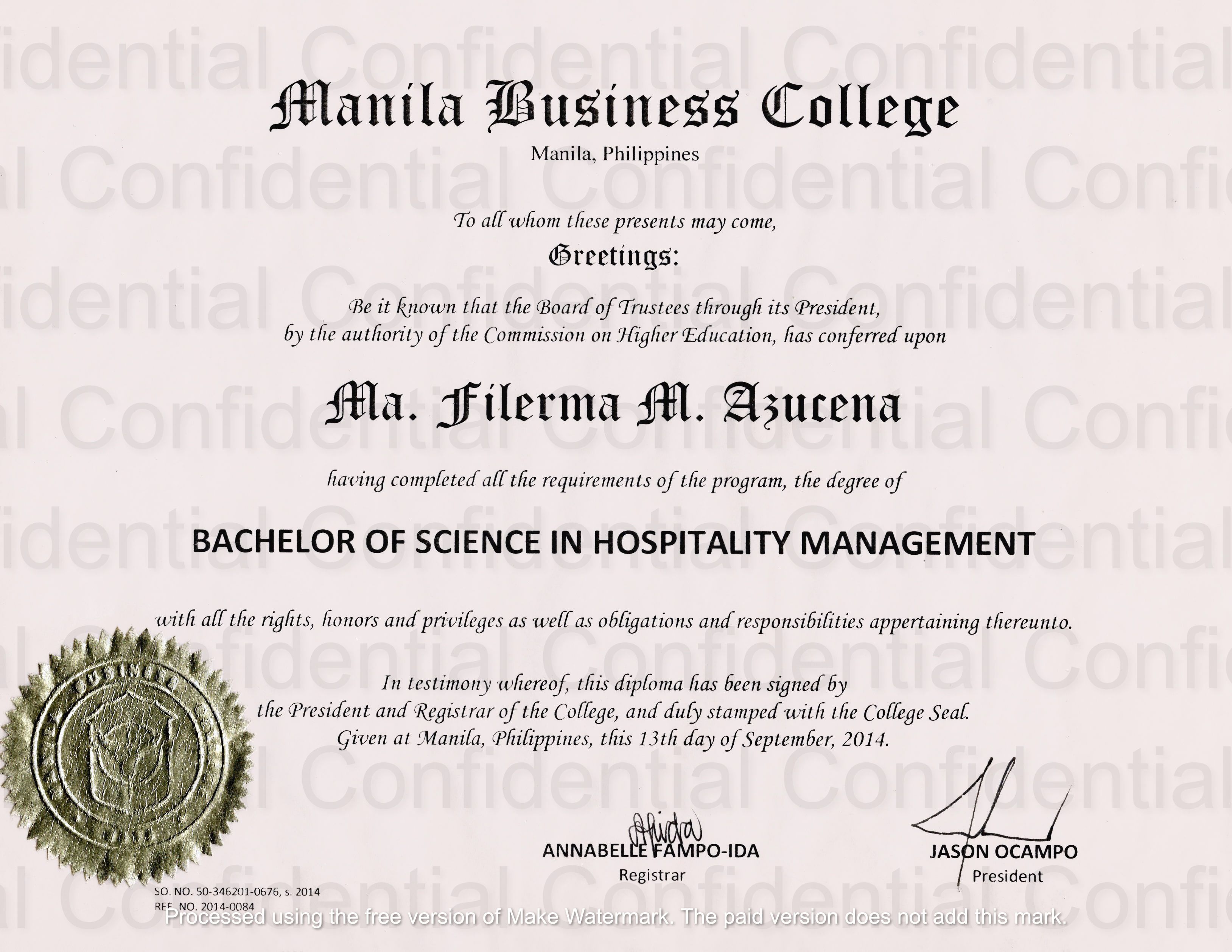 BS - Hospitality Management