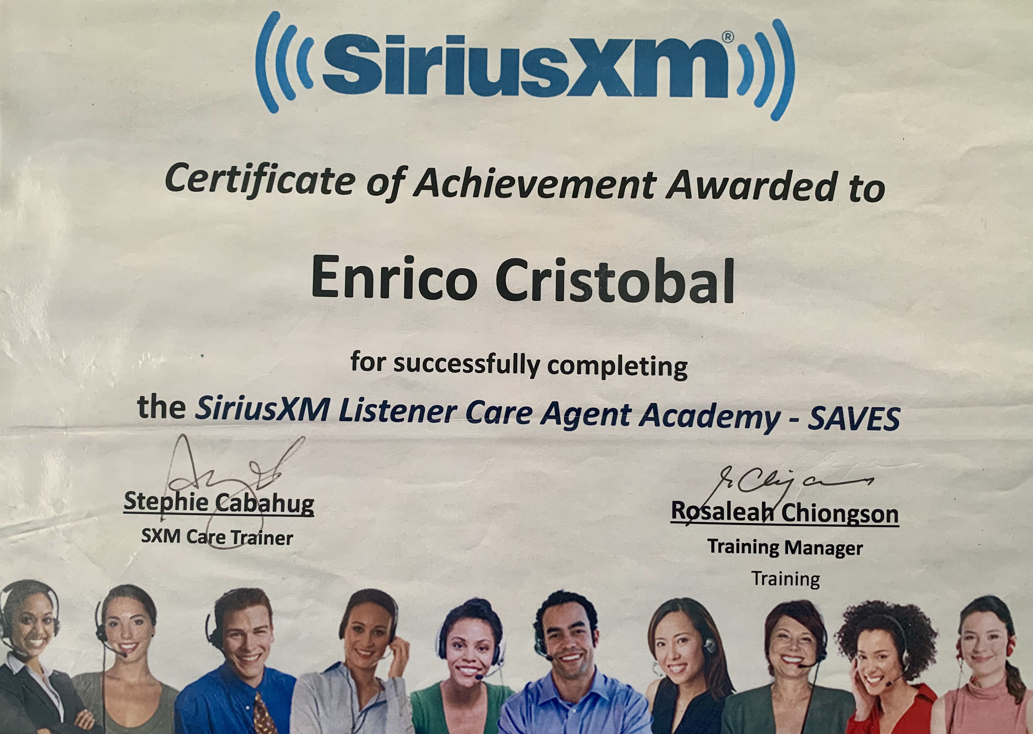 Customer Service Certificate