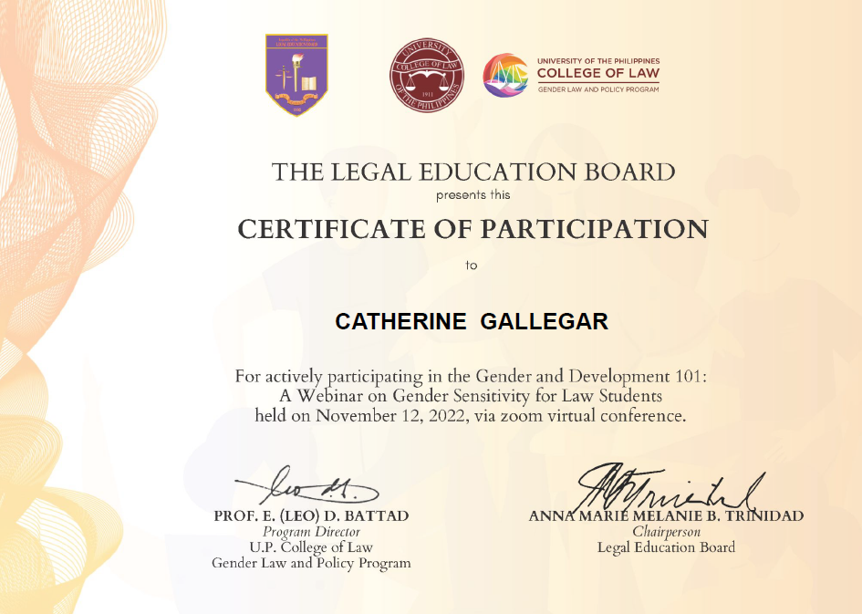 Gender and Development 101: A Webinar on Gender Sensitivity for Law Students