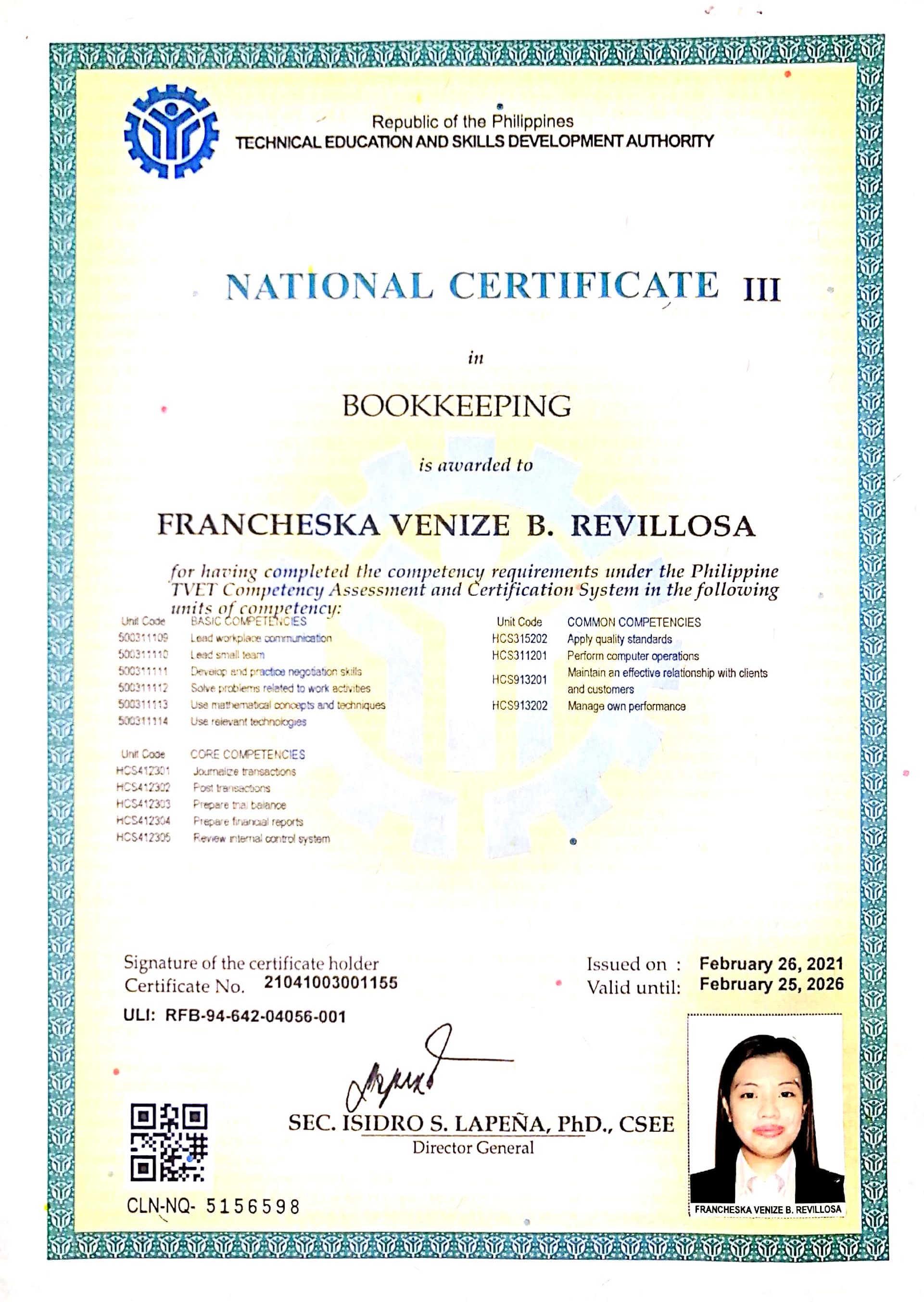 NCIII Bookkeeping