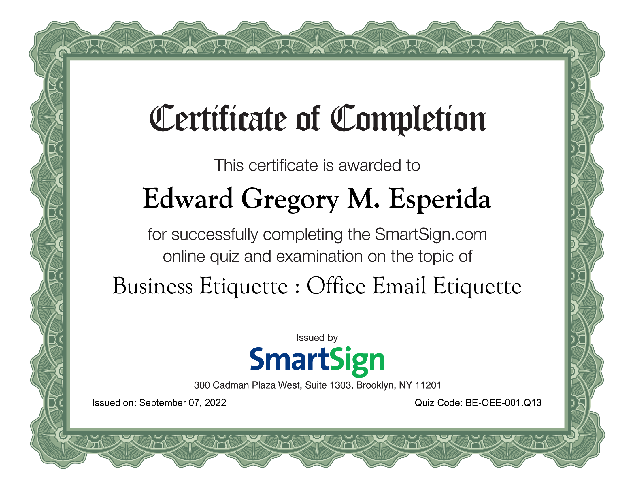 Business Etiquette : Office Email Etiquette