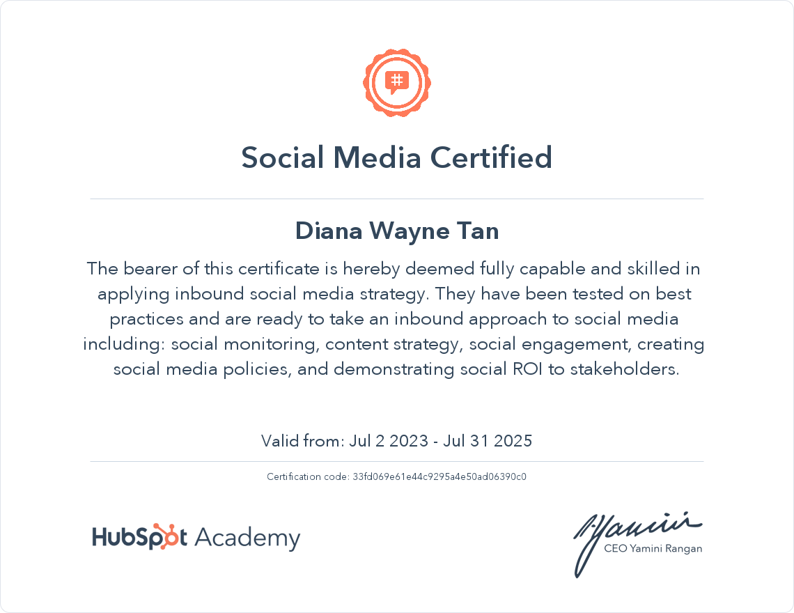 Social Media Marketing Certified