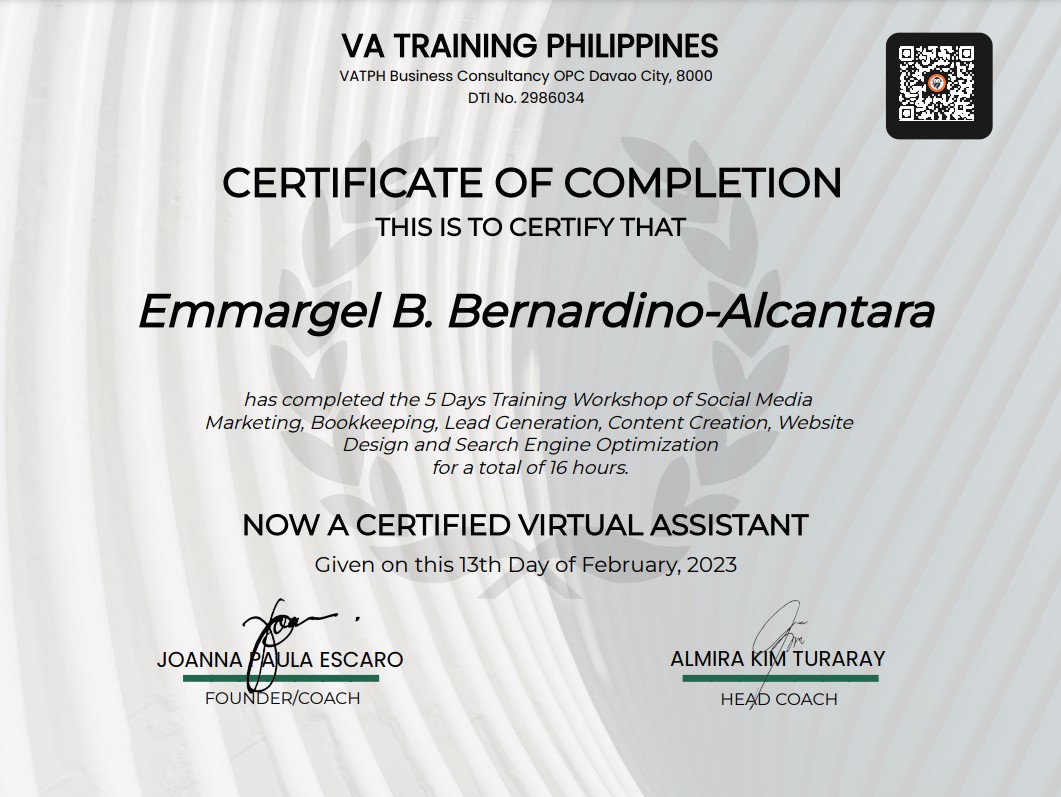 GVA Training Cert 2