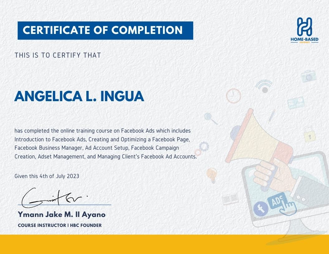 Facebook Ads Certificate