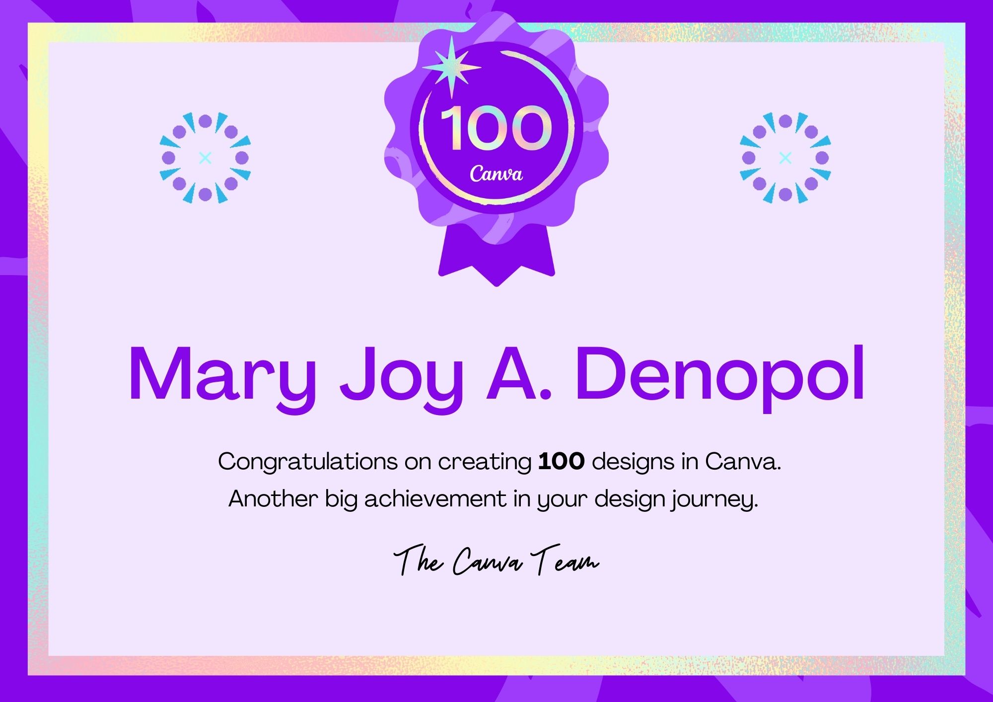 100 total designs in Canva