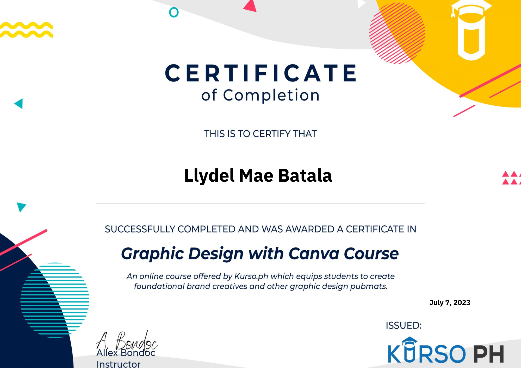 Graphic Design with Canva course