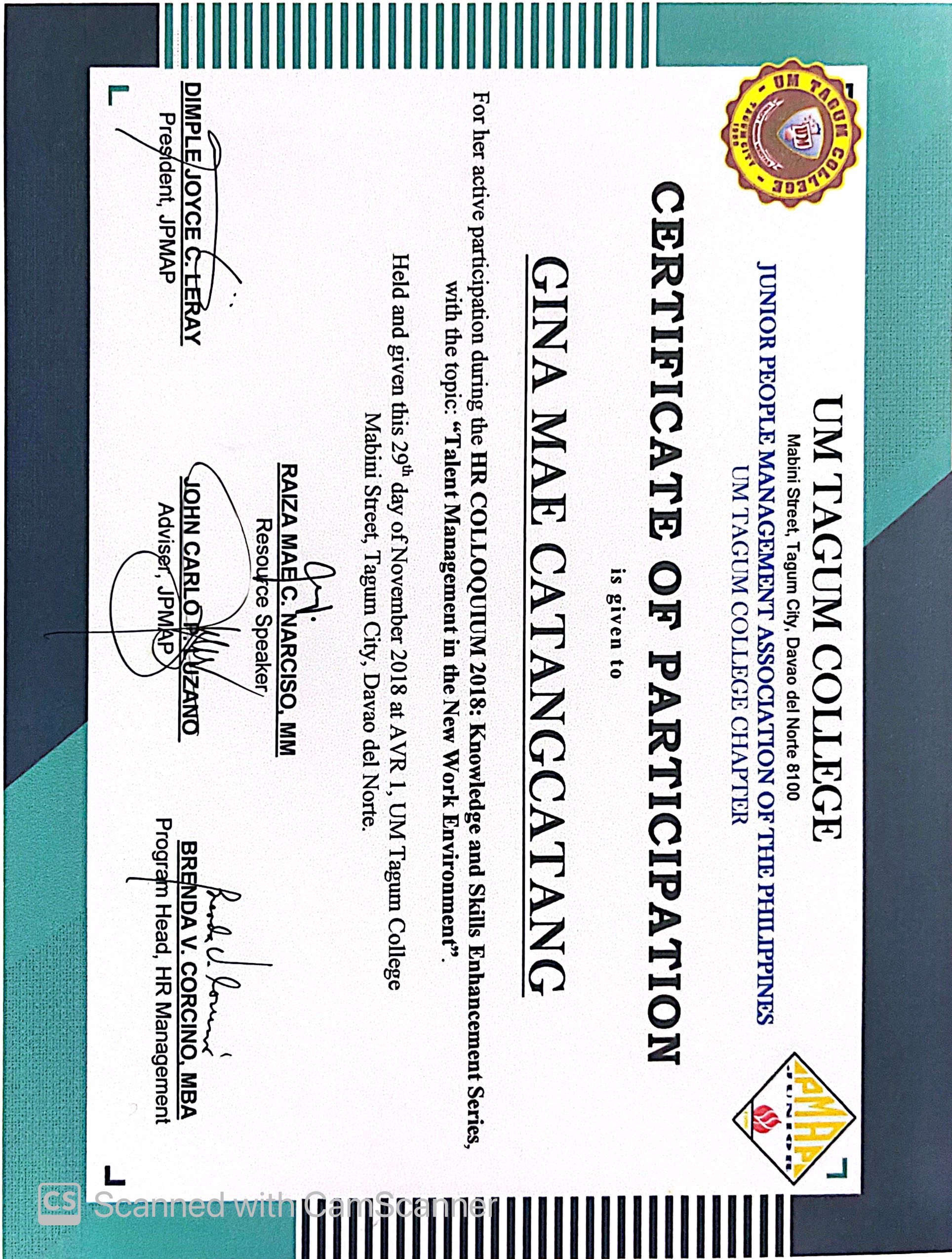 CERTIFICATE