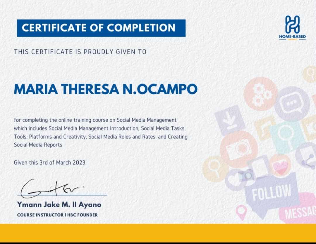 Social Media Management Certificate