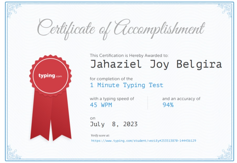 Typing test