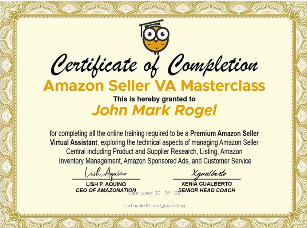 Amazon VA Masterclass Training