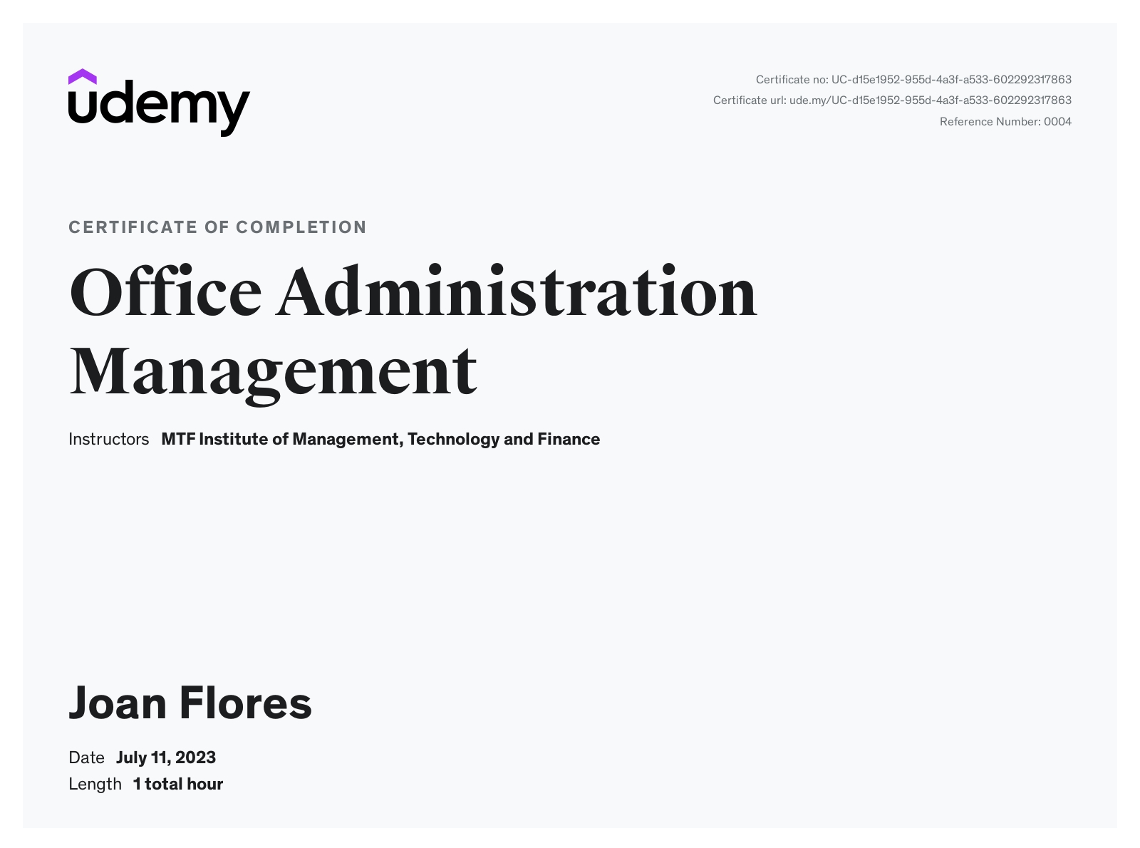 Office Administration Management by Udemy