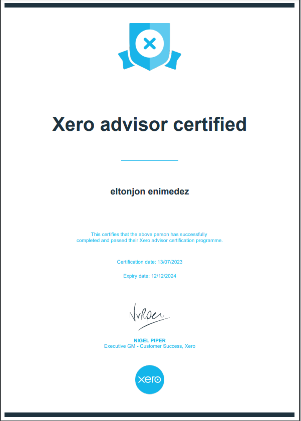 Xero advisor