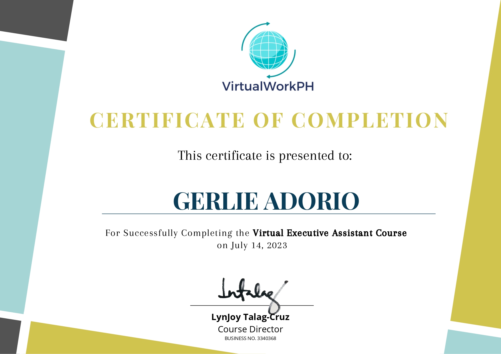 Virtual Executive Assistant Course