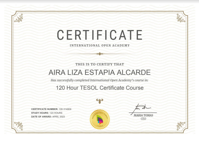 English Proficiency Certificate