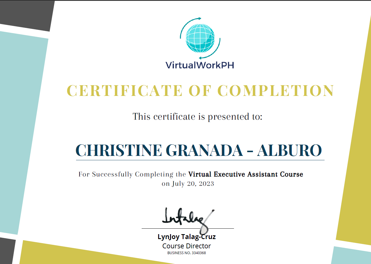 Virtual Executive Assistant Course