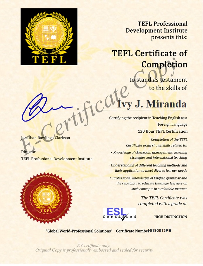 TEFL Certification