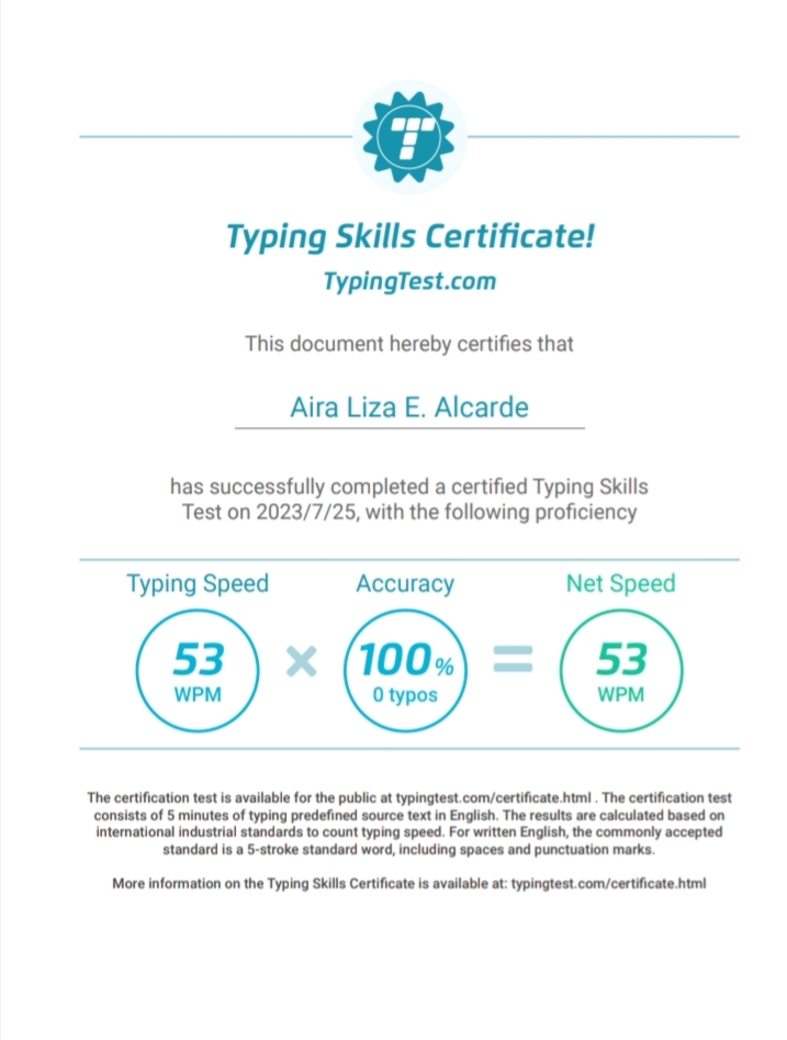 Typing Test WPM Result