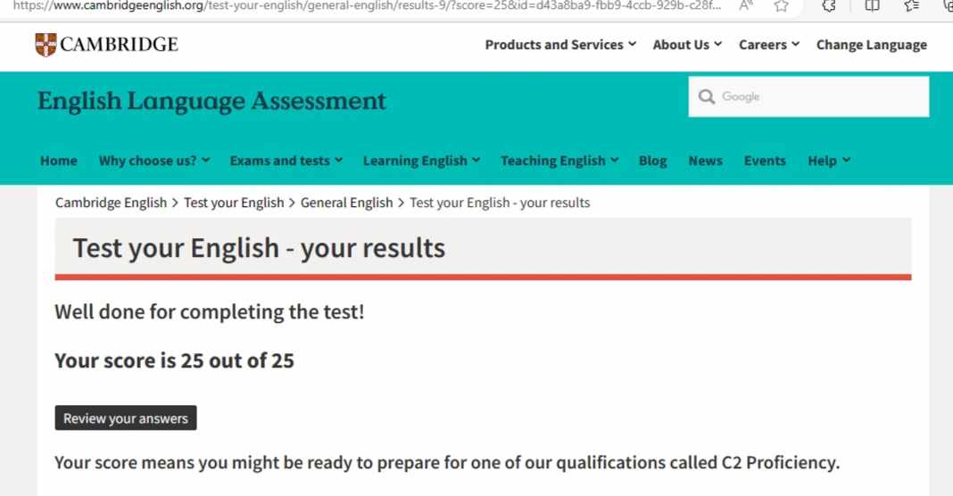 CAMBRIDGE ENGLISH LANGUAGE ASSESSMENT