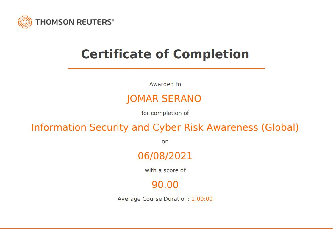 Thomson Reuters Information and Cyber Risk