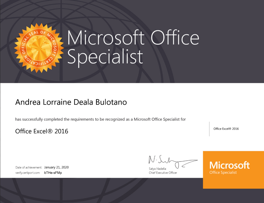 Microsoft Office Specialist