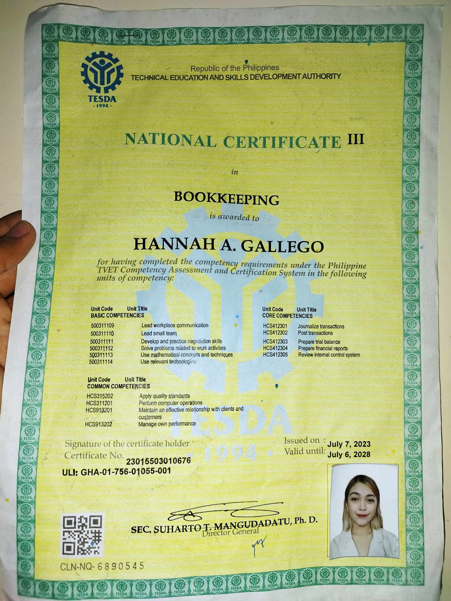 NATIONAL CERTIFICATE III BOOKKEEPING