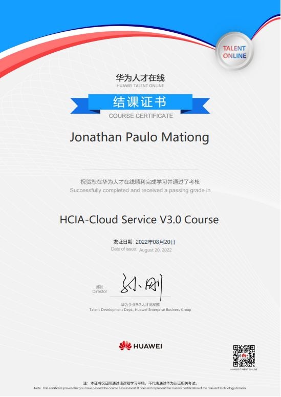 HCIA-CLOUD SERVICE V3.0 COURSE