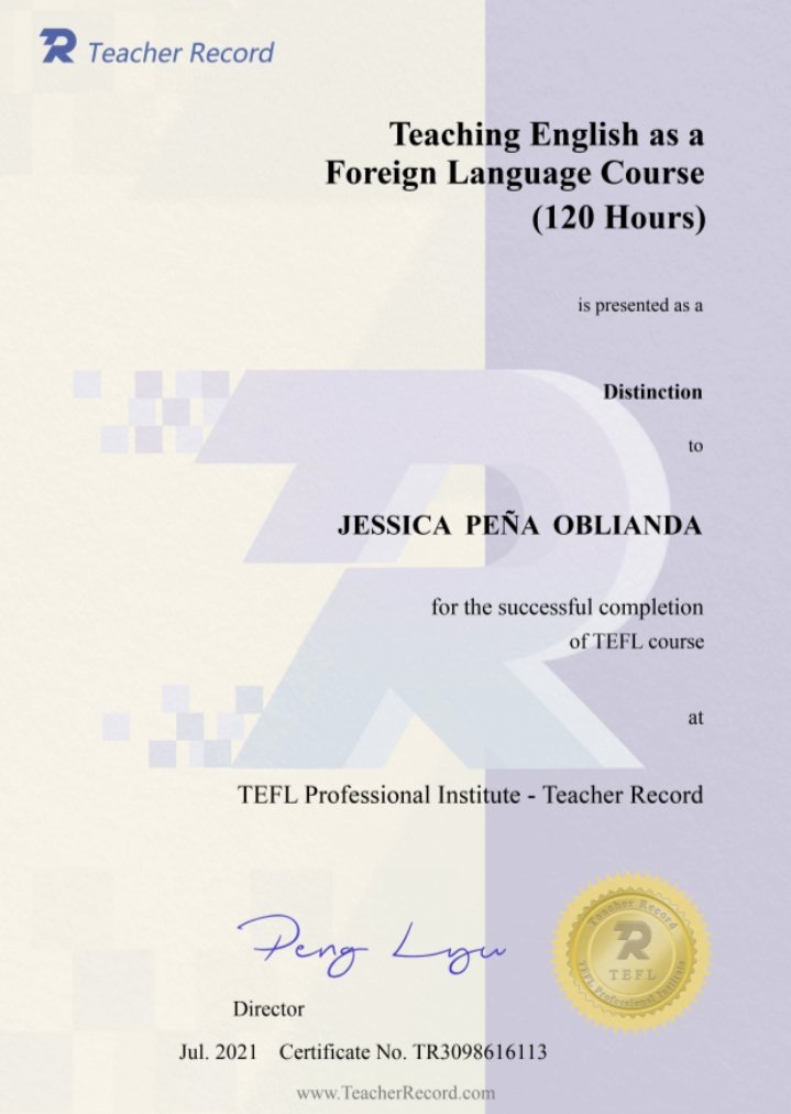 TEFL Certificate