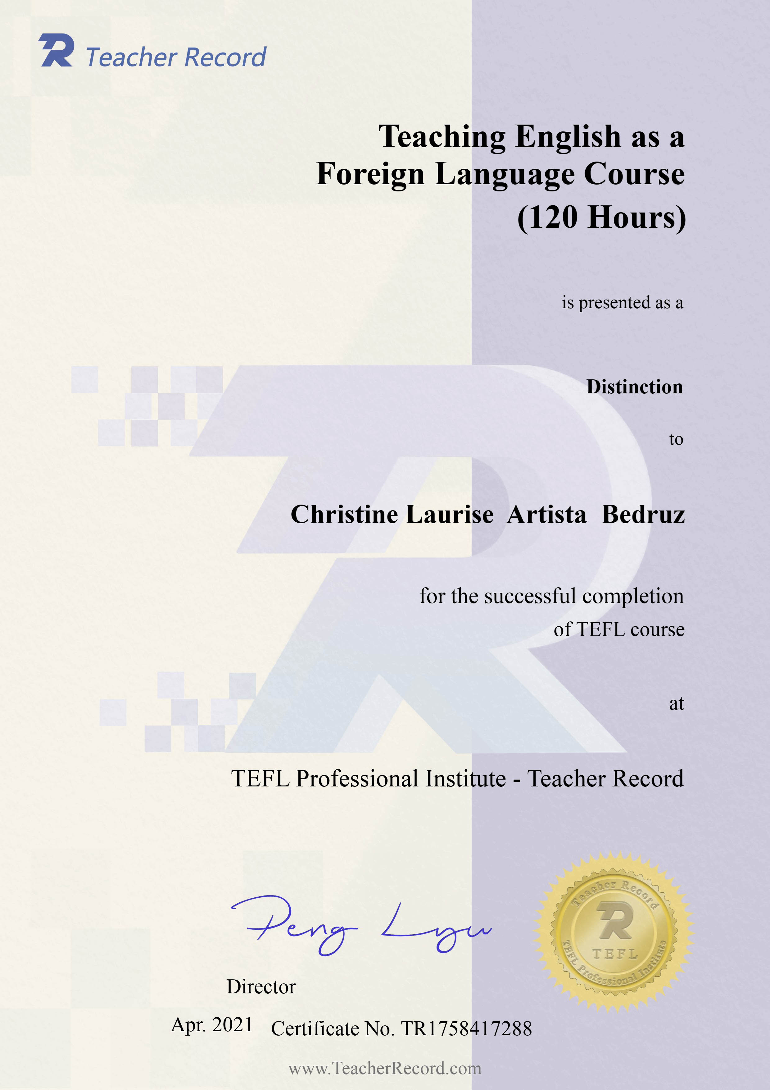 Teaching English as a Foreign Language (TEFL)