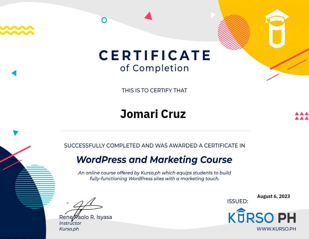 WordPress and Marketing Course