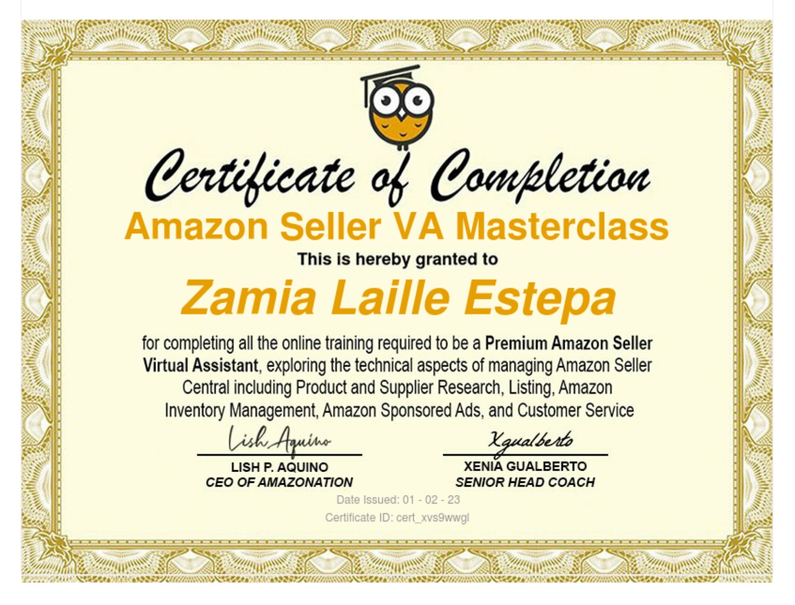 AMAZON SELLER VIRTUAL ASSISTANT MASTERCLASS