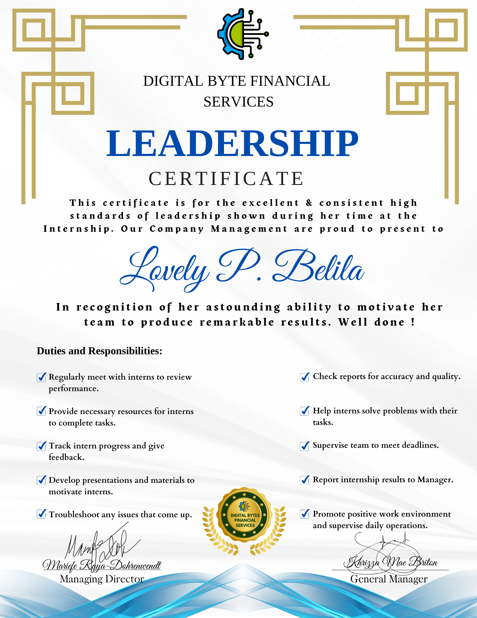 Leadership Certificate