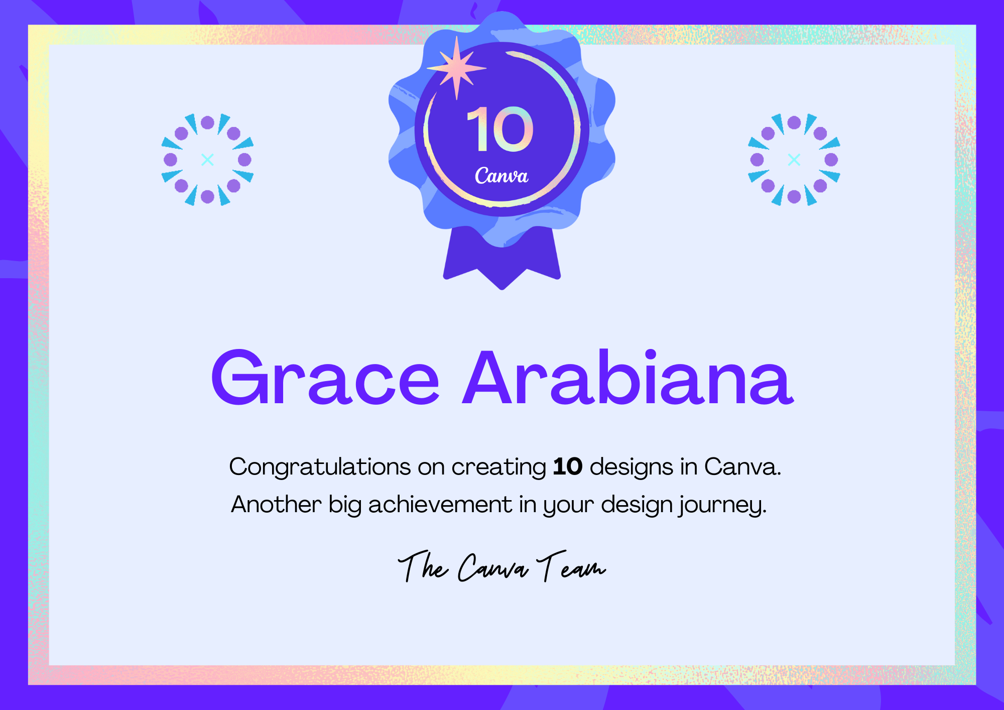 Canva Design Milestone Badge