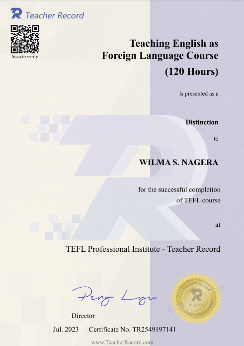 TEFL Certificate