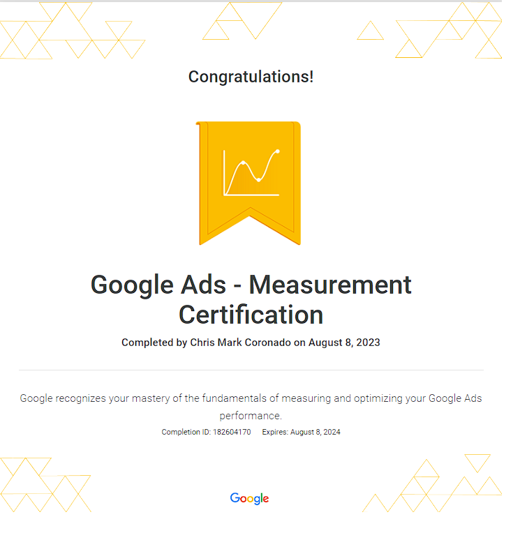 Google Ads - Measurement Certification By Google